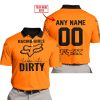 RACING GIRLS LIKE IT DIRTY - FOX RACING - ORANGE - POLO SHIRT