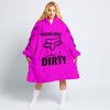 RACING GIRLS LIKE IT DIRTY - FOX RACING - PINK - OODIE BLANKET HOODIE