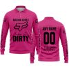 RACING GIRLS LIKE IT DIRTY - FOX RACING - PINK 1 - LONG SLEEVE POLO SHIRT