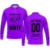 RACING GIRLS LIKE IT DIRTY - FOX RACING - PURPLE - LONG SLEEVE POLO SHIRT