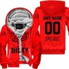 RACING GIRLS LIKE IT DIRTY - FOX RACING - RED - FLEECE ZIP HOODIE