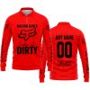RACING GIRLS LIKE IT DIRTY - FOX RACING - RED - LONG SLEEVE POLO SHIRT