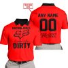 RACING GIRLS LIKE IT DIRTY - FOX RACING - RED - POLO SHIRT