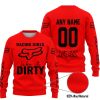 RACING GIRLS LIKE IT DIRTY - FOX RACING - RED - SWEATER UGLY