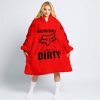 RACING GIRLS LIKE IT DIRTY - FOX RACING - RED - OODIE BLANKET HOODIE