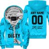 RACING GIRLS LIKE IT DIRTY - FOX RACING - SKY BLUE - FLEECE ZIP HOODIE