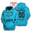 RACING GIRLS LIKE IT DIRTY - FOX RACING - SKY BLUE