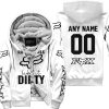 RACING GIRLS LIKE IT DIRTY - FOX RACING - WHITE - FLEECE ZIP HOODIE