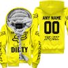 RACING GIRLS LIKE IT DIRTY - FOX RACING - YELLOW - FLEECE ZIP HOODIE