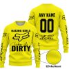 RACING GIRLS LIKE IT DIRTY - FOX RACING - YELLOW - SWEATER UGLY