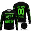 RACING GIRLS LIKE IT DIRTY - FOX RACING - BLACK GREEN - SWEATER UGLY