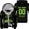 RACING GIRLS LIKE IT DIRTY - FOX RACING - BLACK GREEN 1 - FLEECE ZIP HOODIE