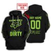 RACING GIRLS LIKE IT DIRTY - FOX RACING - BLACK GREEN 1