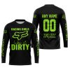 RACING GIRLS LIKE IT DIRTY - FOX RACING - BLACK GREEN 1 - JERSEY