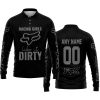 RACING GIRLS LIKE IT DIRTY - FOX RACING - BLACK GREY - LONG SLEEVE POLO SHIRT