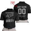 RACING GIRLS LIKE IT DIRTY - FOX RACING - BLACK GREY - POLO SHIRT