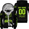 RACING GIRLS LIKE IT DIRTY - FOX RACING - BLACK NEON - FLEECE ZIP HOODIE
