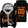 RACING GIRLS LIKE IT DIRTY - FOX RACING - BLACK ORANGE - FLEECE ZIP HOODIE