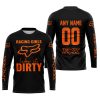 RACING GIRLS LIKE IT DIRTY - FOX RACING - BLACK ORANGE - JERSEY