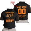 RACING GIRLS LIKE IT DIRTY - FOX RACING - BLACK ORANGE - POLO SHIRT
