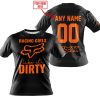 RACING GIRLS LIKE IT DIRTY - FOX RACING - BLACK ORANGE - T-SHIRT