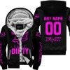 RACING GIRLS LIKE IT DIRTY - FOX RACING - BLACK PINK - FLEECE ZIP HOODIE
