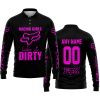 RACING GIRLS LIKE IT DIRTY - FOX RACING - BLACK PINK - LONG SLEEVE POLO SHIRT