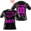 RACING GIRLS LIKE IT DIRTY - FOX RACING - BLACK PINK - T-SHIRT