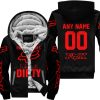 RACING GIRLS LIKE IT DIRTY - FOX RACING - BLACK RED - FLEECE ZIP HOODIE