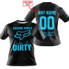 RACING GIRLS LIKE IT DIRTY - FOX RACING - BLACK SKY BLUE - T-SHIRT