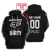 RACING GIRLS LIKE IT DIRTY - FOX RACING - BLACK WHITE