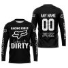 RACING GIRLS LIKE IT DIRTY - FOX RACING - BLACK WHITE - JERSEY