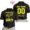 RACING GIRLS LIKE IT DIRTY - FOX RACING - BLACK YELLOW - POLO SHIRT