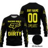 RACING GIRLS LIKE IT DIRTY - FOX RACING - BLACK YELLOW - SWEATER UGLY