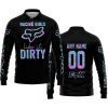 RACING GIRLS LIKE IT DIRTY - FOX RACING - BLACK V1 - LONG SLEEVE POLO SHIRT