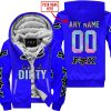 RACING GIRLS LIKE IT DIRTY - FOX RACING - BLUE V1 - FLEECE ZIP HOODIE