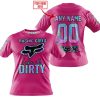 RACING GIRLS LIKE IT DIRTY - FOX RACING - PINK 1 V1 - T-SHIRT