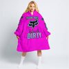 RACING GIRLS LIKE IT DIRTY - FOX RACING - PINK V1 - OODIE BLANKET HOODIE