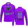 RACING GIRLS LIKE IT DIRTY - FOX RACING - PURPLE V1 - LONG SLEEVE POLO SHIRT