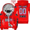 RACING GIRLS LIKE IT DIRTY - FOX RACING - RED V1 - FLEECE ZIP HOODIE