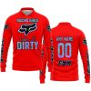 RACING GIRLS LIKE IT DIRTY - FOX RACING - RED V1 - LONG SLEEVE POLO SHIRT