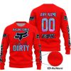 RACING GIRLS LIKE IT DIRTY - FOX RACING - RED V1 - SWEATER UGLY