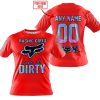 RACING GIRLS LIKE IT DIRTY - FOX RACING - RED V1 - T-SHIRT