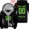 GO FOX YOUR SELF – LIMITED EDITION – ARCTIC-CAT - BLACK GREEN - FLEECE ZIP HOODIE