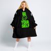 GO FOX YOUR SELF – LIMITED EDITION – CAN AM - BLACK GREEN - OODIE BLANKET HOODIE