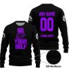 GO FOX YOUR SELF – LIMITED EDITION – CAN AM - BLACK PURPLE - SWEATER UGLY
