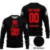 GO FOX YOUR SELF – LIMITED EDITION – CAN AM - BLACK RED - SWEATER UGLY