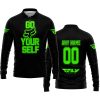 GO FOX YOUR SELF – LIMITED EDITION – FLY RACING - BLACK GREEN - LONG SLEEVE POLO SHIRT