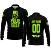 GO FOX YOUR SELF – LIMITED EDITION – FLY RACING - BLACK NEON - LONG SLEEVE POLO SHIRT
