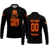 GO FOX YOUR SELF – LIMITED EDITION – FLY RACING - BLACK ORANGE - LONG SLEEVE POLO SHIRT